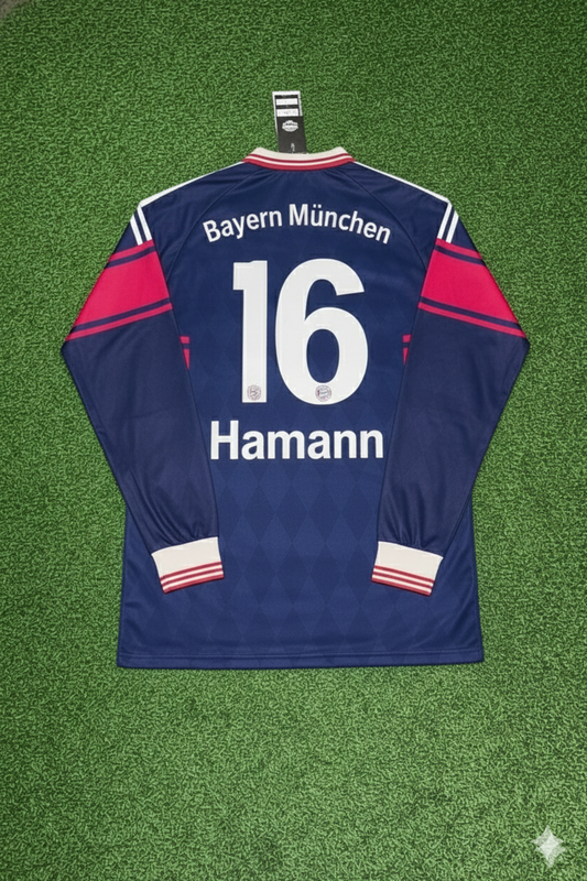 Bayern Munich 1997/98 Long Sleeve Home Retro Jersey – Dietmar Hamann