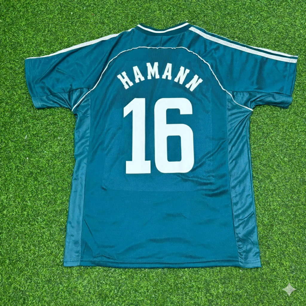 Dietmar Hamann Germany 1998 World Cup Away Retro Football Jersey