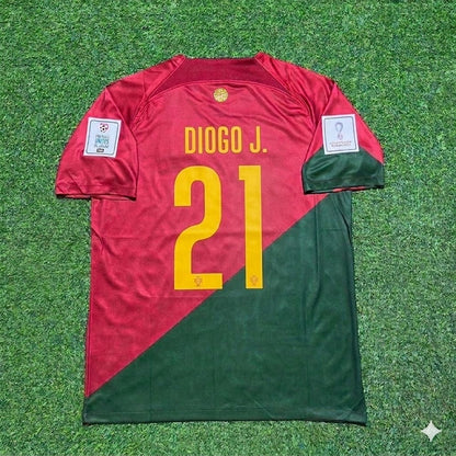 Diogo Jota #21 Portugal 2022 WM Heim Retro Fußballtrikot