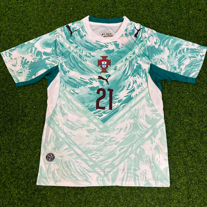 Diogo Jota Portugal 2026 World Cup Kids White Away Football Jersey