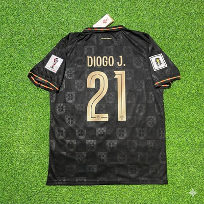 Diogo Jota #21 Portugal 2026 World Cup Black Football Jersey