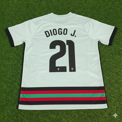 Diogo Jota Portugal EURO 2020 Retro Away Football Jersey