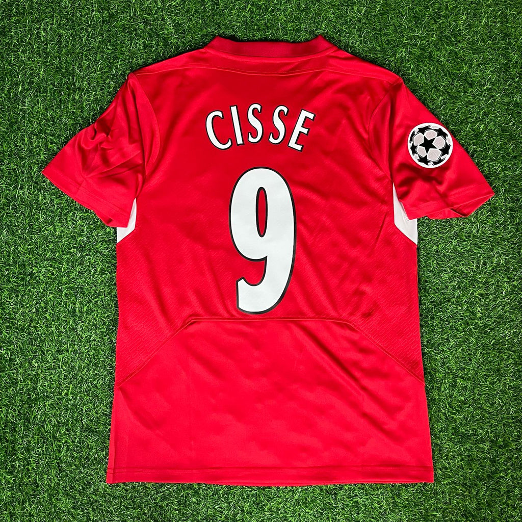 Djibril Cissé 9 – Liverpool 2005 Champions League Final Red Retro Jersey Trikot