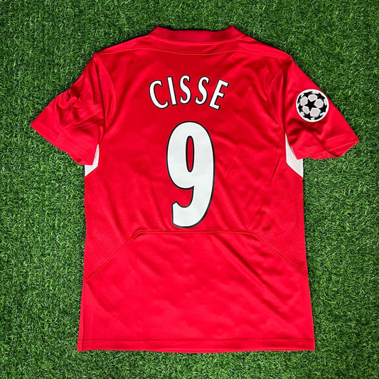 Djibril Cissé 9 – Liverpool 2005 Champions League Finale Rotes Retro Trikot
