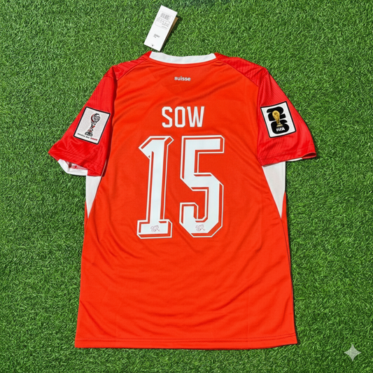 Djibril Sow 15- Schweiz 2026 WM Trikot