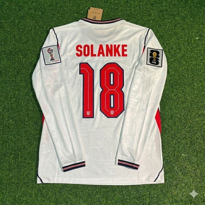 Dominic Solanke #18 England 2026 World Cup Heim Trikot Langarm Weiß