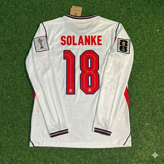 Dominic Solanke #18 England 2026 World Cup Heim Trikot Langarm Weiß