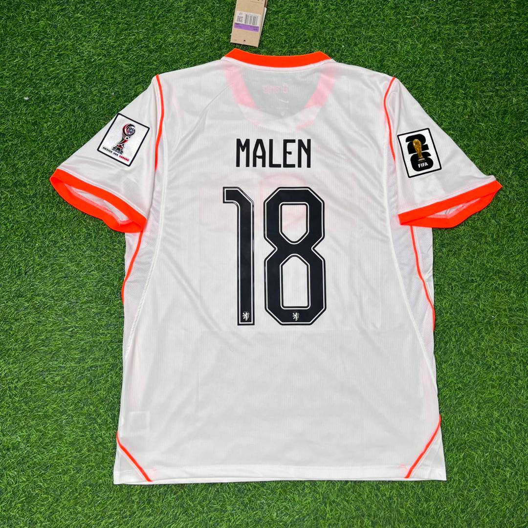 Donyell Malen Netherlands 2026 World Cup White New Season Football Jersey