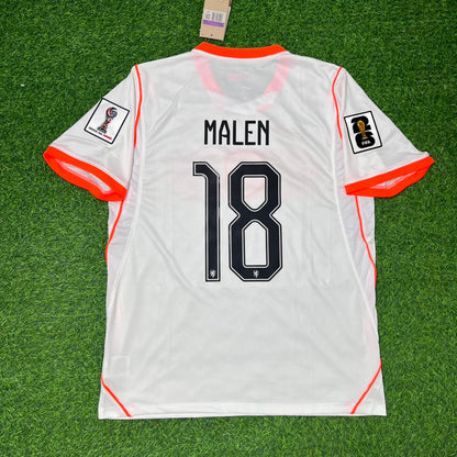 Donyell Malen Netherlands 2026 World Cup White New Season Football Jersey