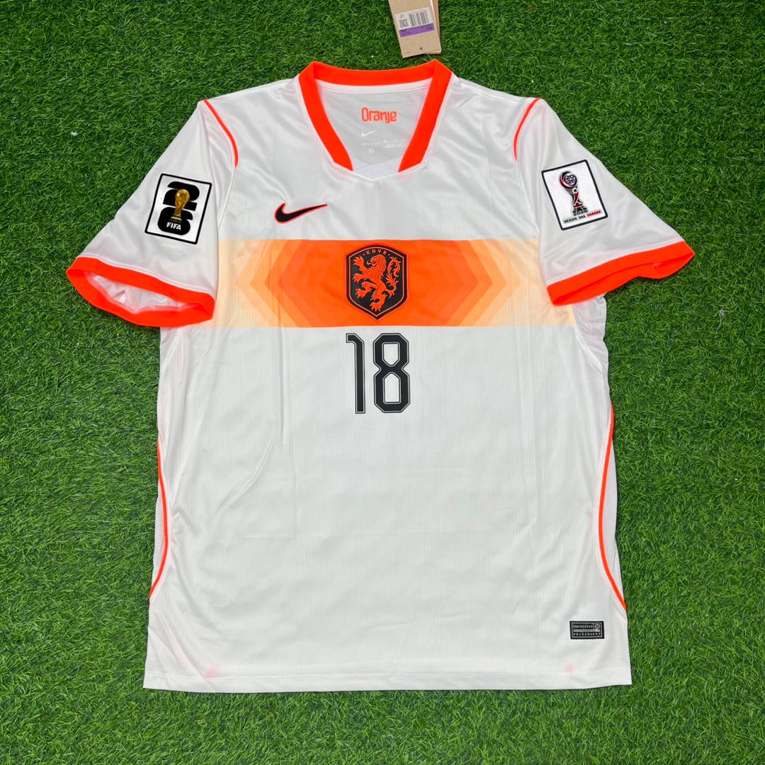 Donyell Malen Netherlands 2026 World Cup White New Season Football Jersey