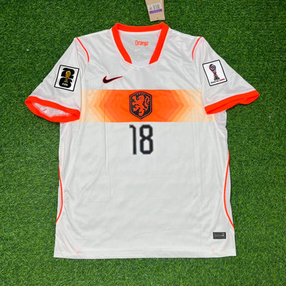 Donyell Malen Netherlands 2026 World Cup White New Season Football Jersey