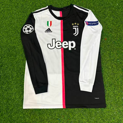 Camiseta retro Juventus 2019/20 de manga larga en blanco y negro – Douglas Costa 11