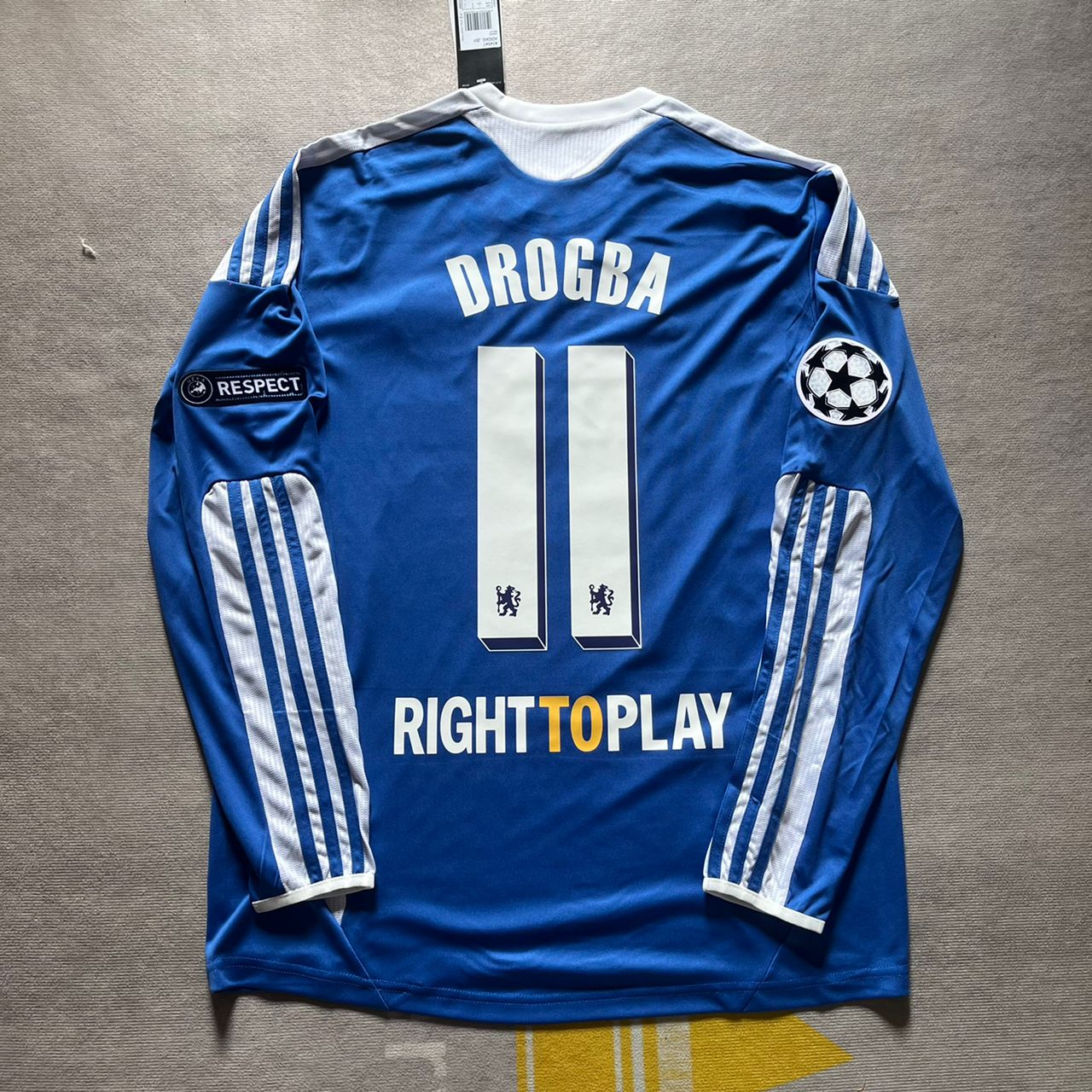 Didier Drogba Chelsea Champions League 2012 München Finale Retro Langarmtrikot