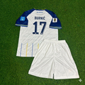 Dzenis Burnić Bosnia and Herzegovina 2026 World Cup Away White Kids Kit Football Jersey