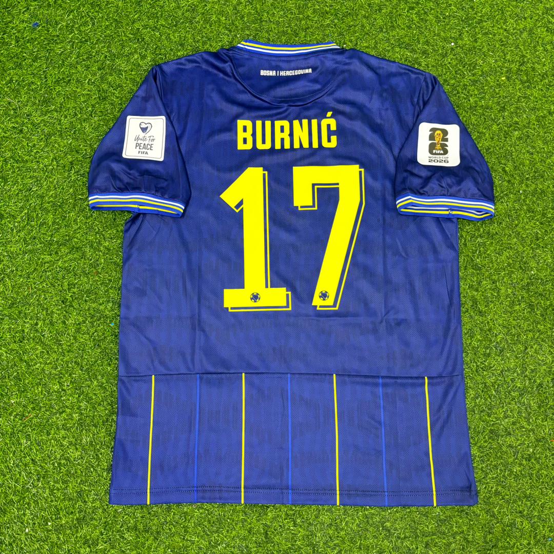 Dzenis Burnić Bosnia and Herzegovina 2026 World Cup Blue Football Jersey