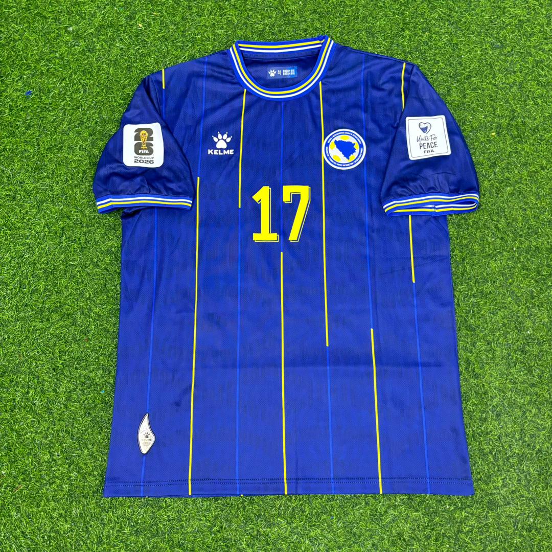 Dzenis Burnić Bosnia and Herzegovina 2026 World Cup Blue Football Jersey