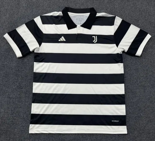 Juventus Short Sleeve Fourth Away Black and White Jersey
