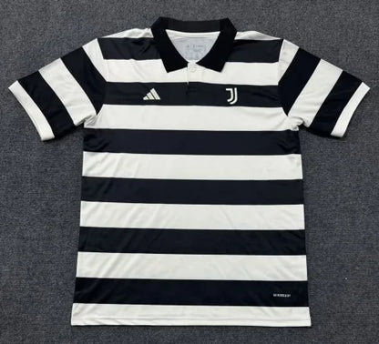 Juventus Short Sleeve Fourth Away Black and White Jersey