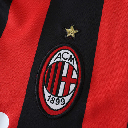 A.C. Milan 2008-2009 Season Retro Home Kids Football Jersey Trikot Maillot