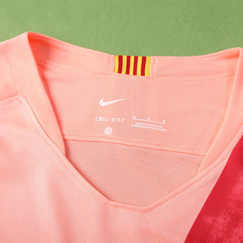 FC Barcelona 2018-2019 Season Third Pink Retro Football Jersey Trikot Maillot