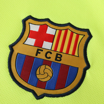 FC Barcelona 2014-2015 Season Away Yellow Retro Football Jersey Trikot Maillot