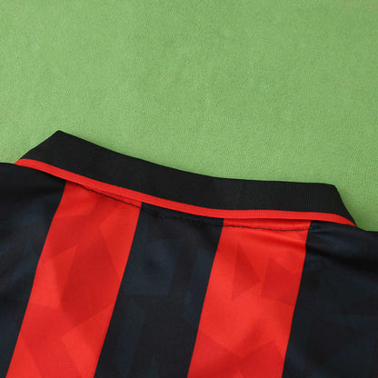 A.C. Milan 1993-1994 Season Retro Home Kids Football Jersey Trikot Maillot