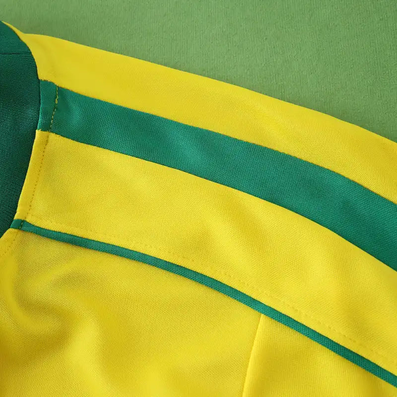 Brasilien 1998 Heimtrikot Gelb Langarm Retro Trikot Fußballtrikot