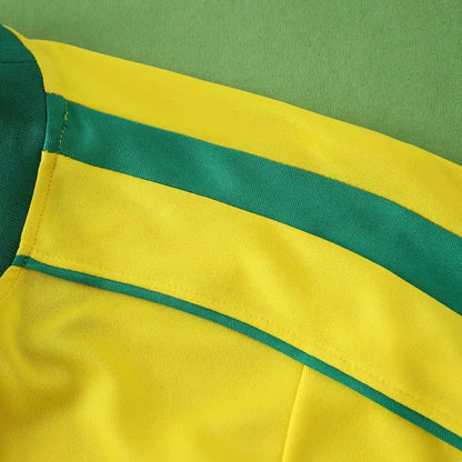 Brazil 1998 Home Long Sleeved Yellow Retro Jersey Trikot Soccer Shirt