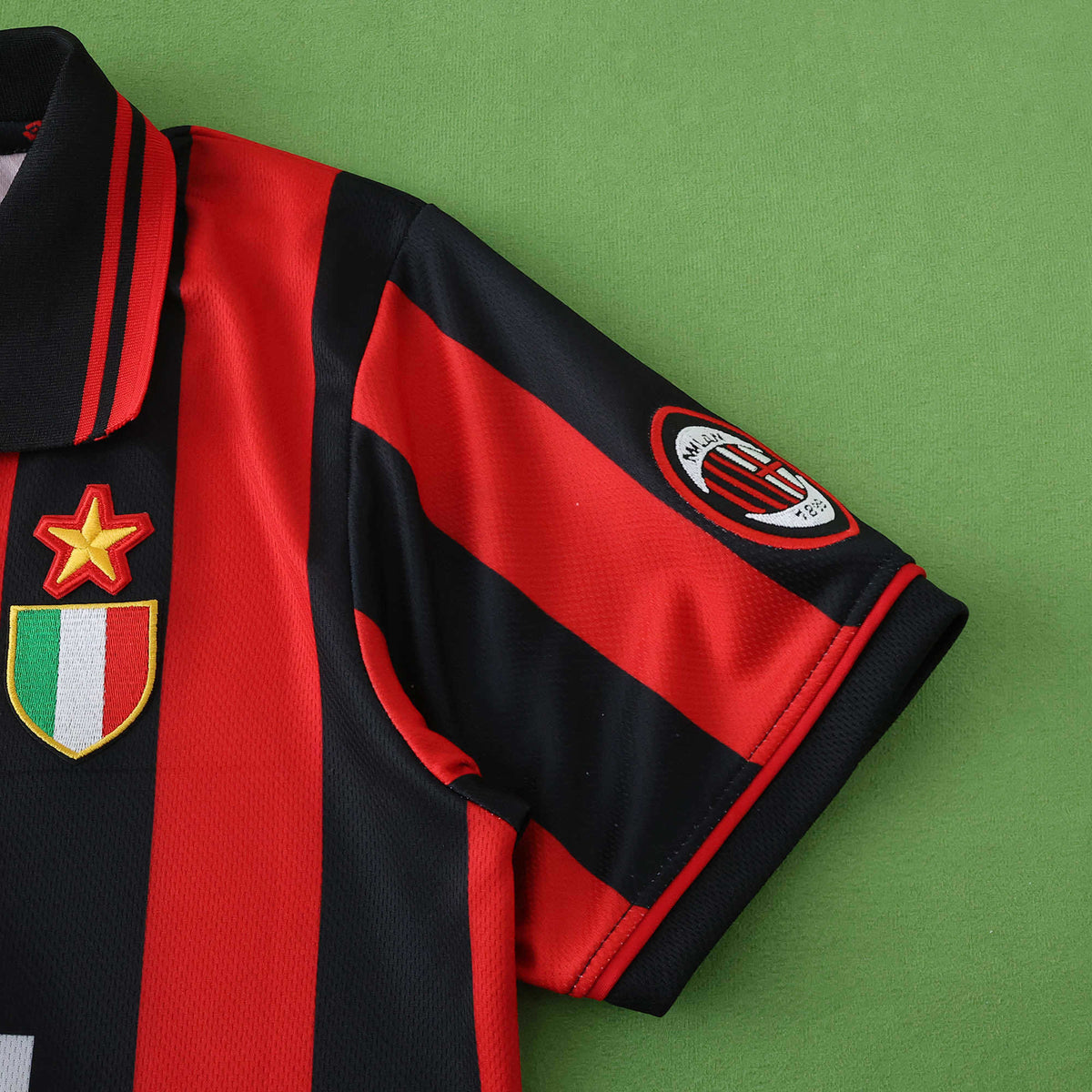 A.C. Milan 1996-1997 Season Retro Home Kids Football Jersey Trikot Maillot