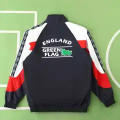 England Black Retro Windbreaker Jacke – | Windbreaker Jacke | Coupe-Vent Fußballhemd