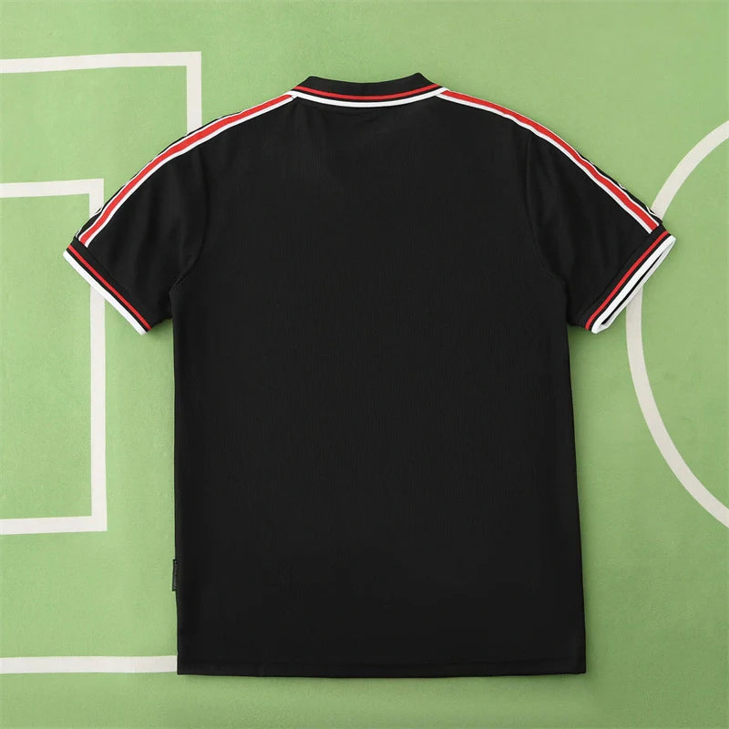 Manchester United F.C. Saison 1998 Schwarzes Auswärts-Retro-Trikot Fußballtrikot
