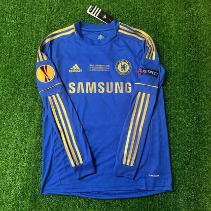 Eden Hazard Chelsea 2013 Europa League Finale Amsterdam Blaues Retro-Fußballtrikot