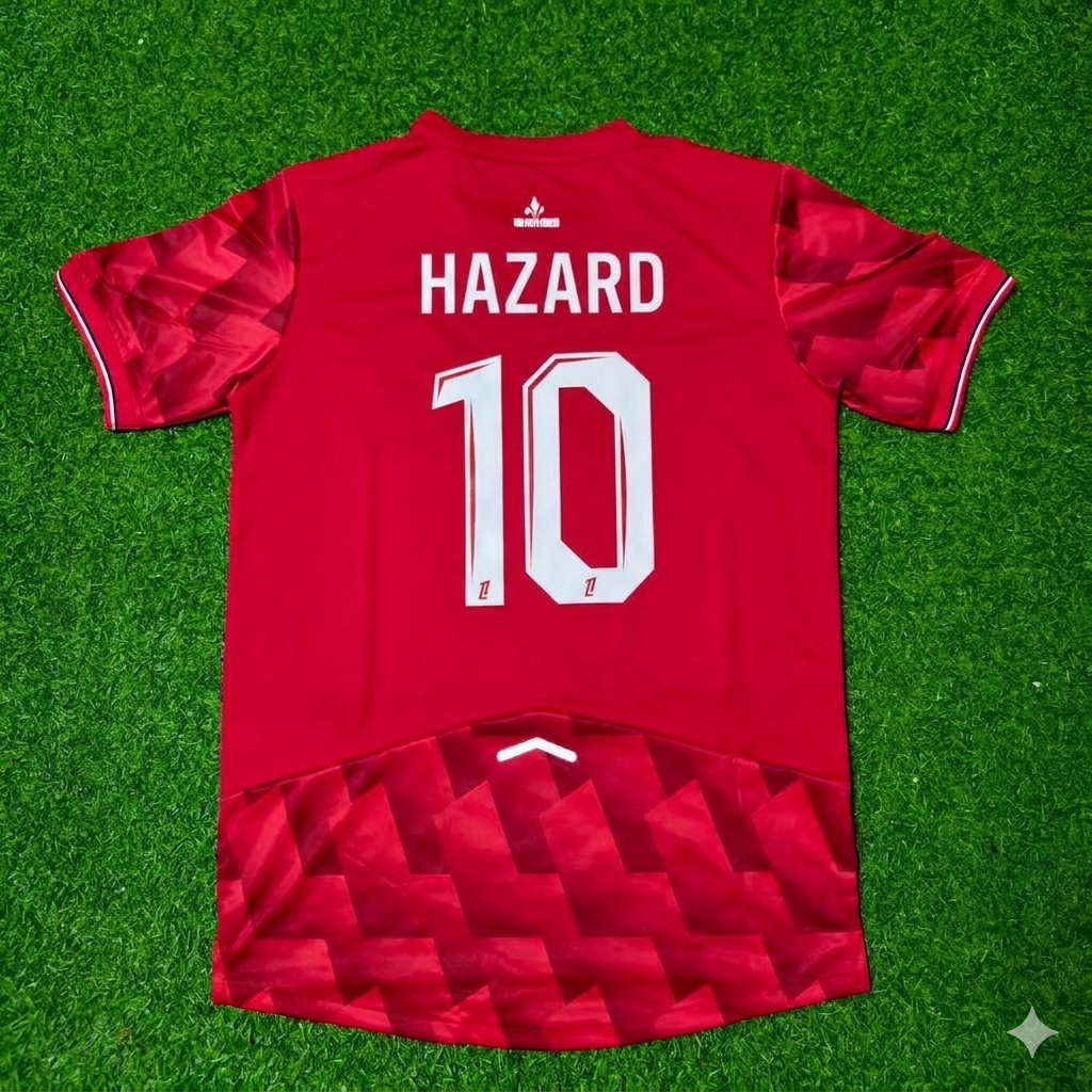 Maillot Rétro Domicile de Football LOSC Lille Eden Hazard #10