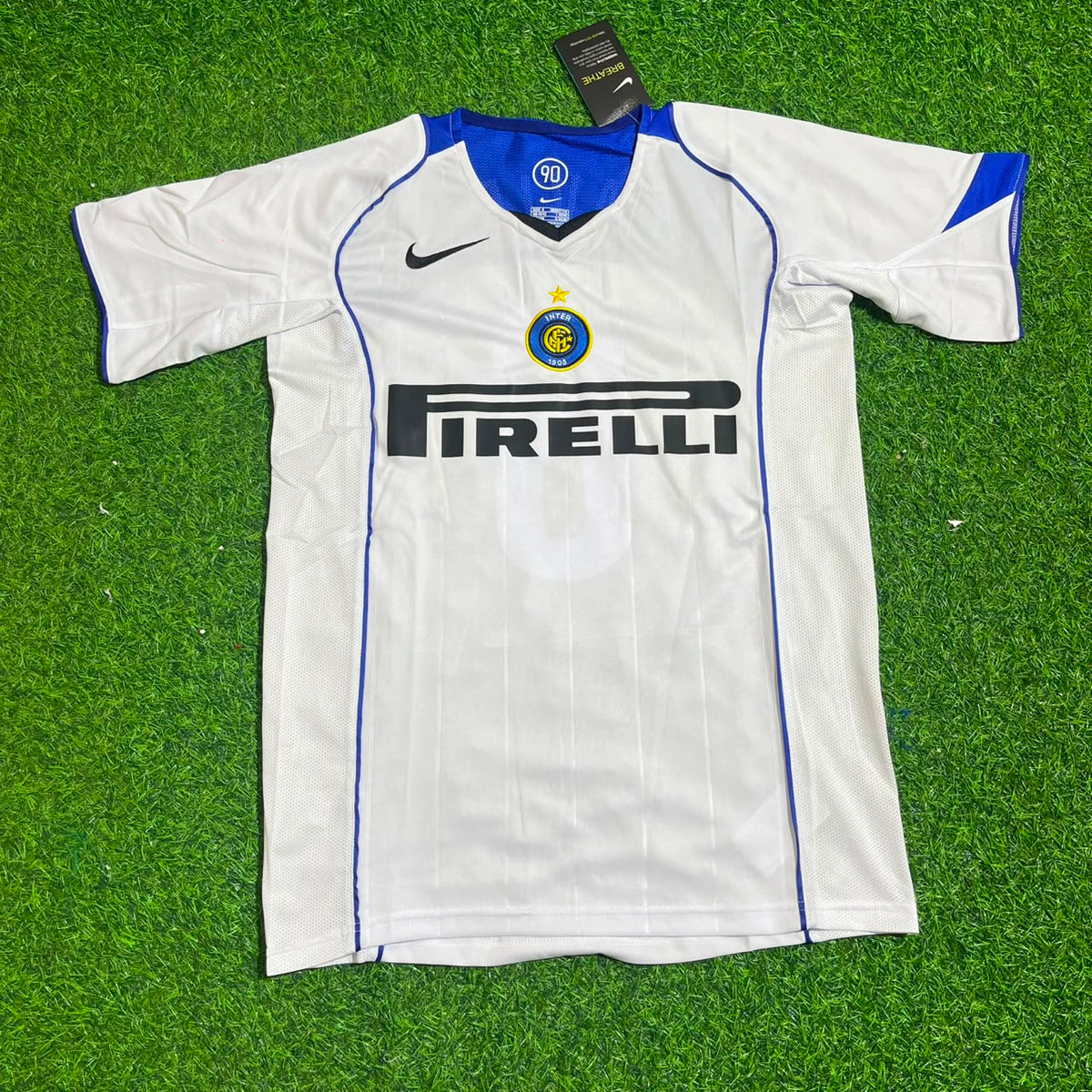 Camiseta de fútbol retro blanca del Inter de Milán 2004-2005 de Edgar Davids