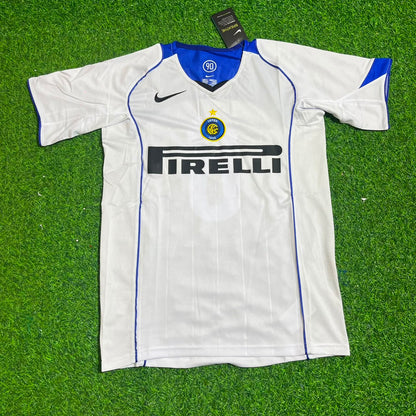 Camiseta de fútbol retro blanca del Inter de Milán 2004-2005 de Edgar Davids