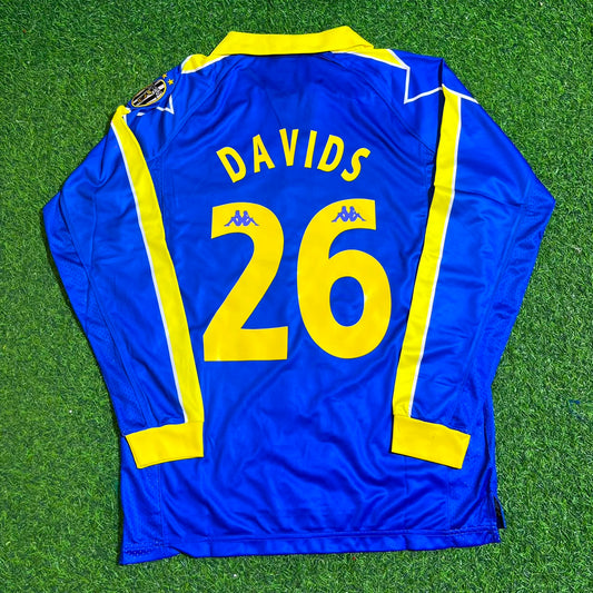 Conjunto de camiseta de fútbol retro de manga larga de la Juventus 1997–1998 de Edgar Davids
