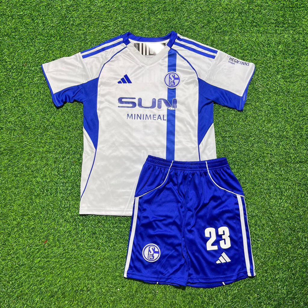 Edin Džeko #10 FC Schalke 04 Kids Auswärts-Set Weiß 2025-2026