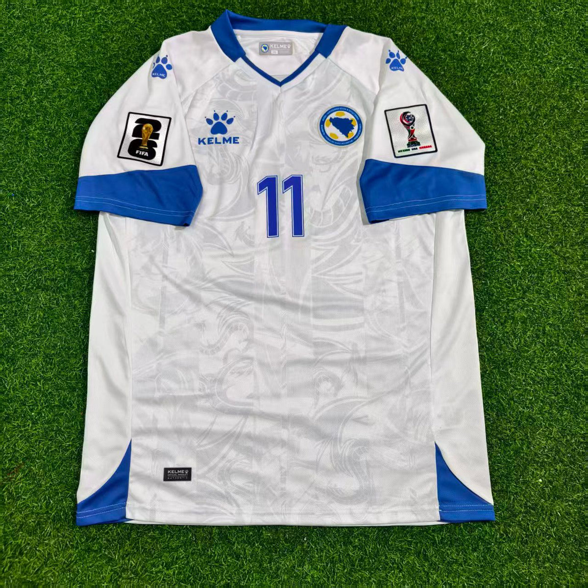 Edin Dzeko Bosnia and Herzegovina 2026 World Cup Away White Football Jersey