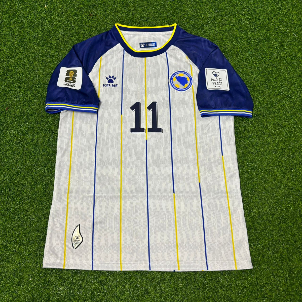 Edin Džeko Bosnien und Herzegowina WM 2026 Weißes Fußballtrikot