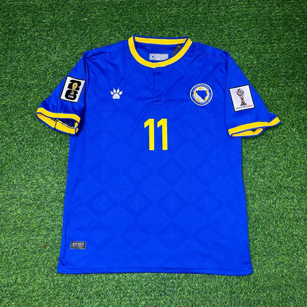 Edin Džeko Bosnien und Herzegowina 2026 WM Blaues Fußballtrikot