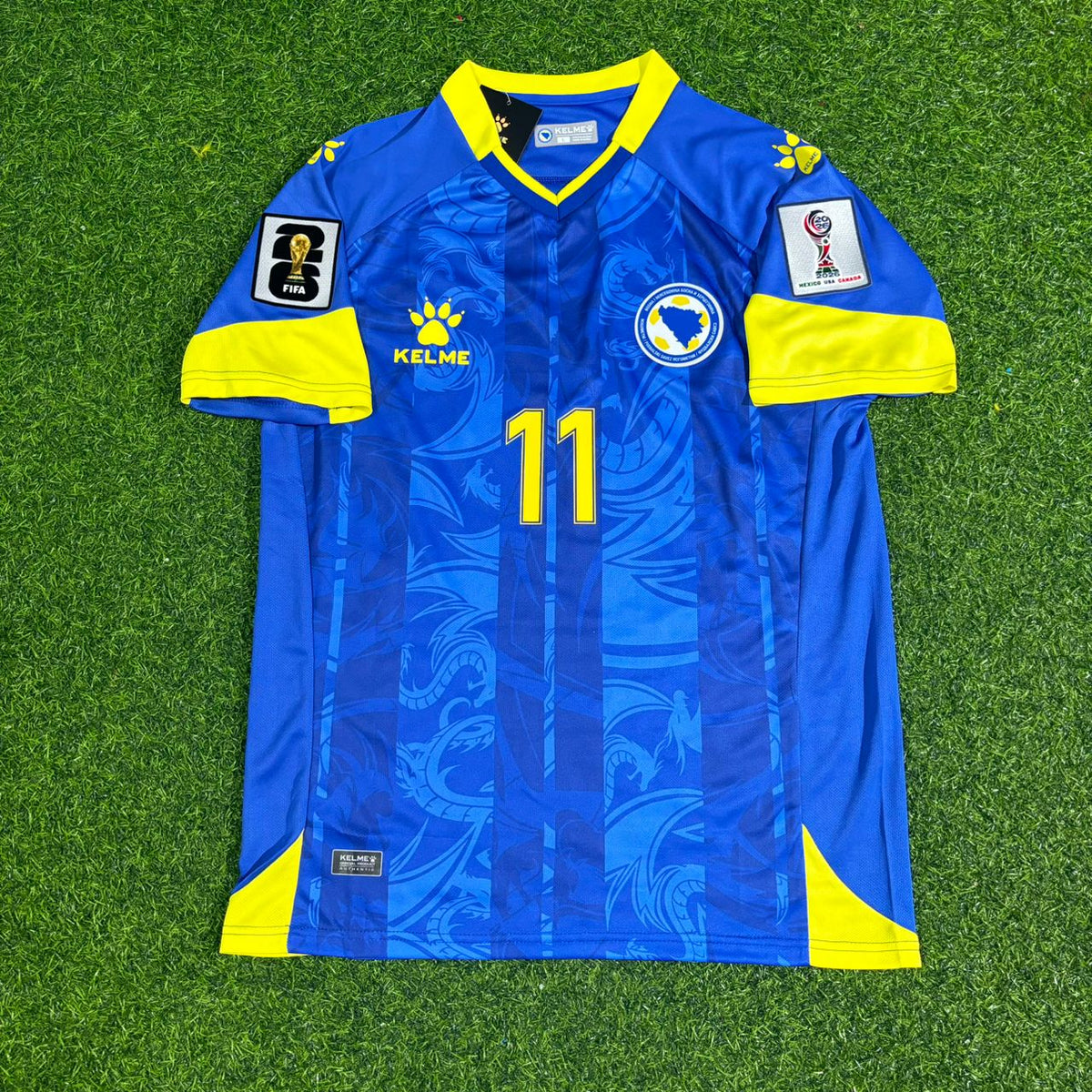 Edin Dzeko Bosnia and Herzegovina 2026 World Cup Home Football Jersey