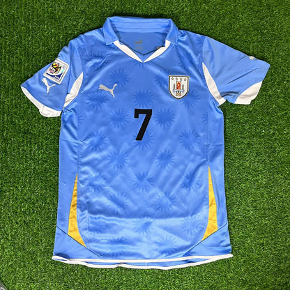 Edinson Cavani 7 – Uruguay 2010 World Cup Retro Kit Jersey – | Trikot | Maillot Soccer Shirt