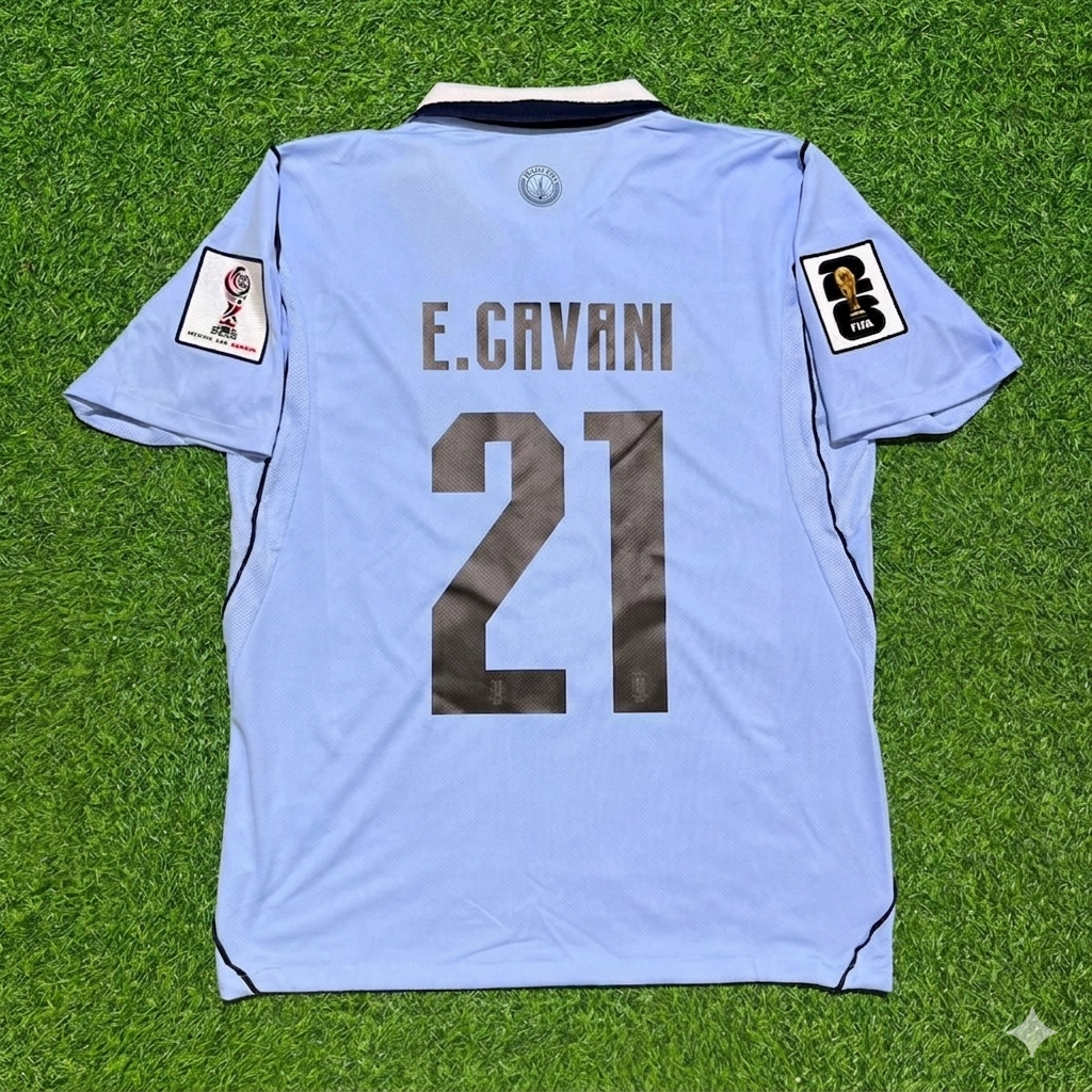 Edinson Cavani #21 Uruguay Heimtrikot himmelblau