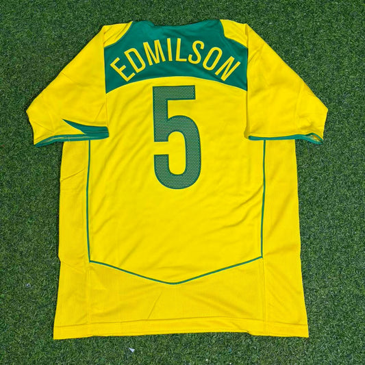 Edmílson 5– Brazil 2004–2006 Retro Kit Jersey – | Trikot | Maillot Soccer Shirt