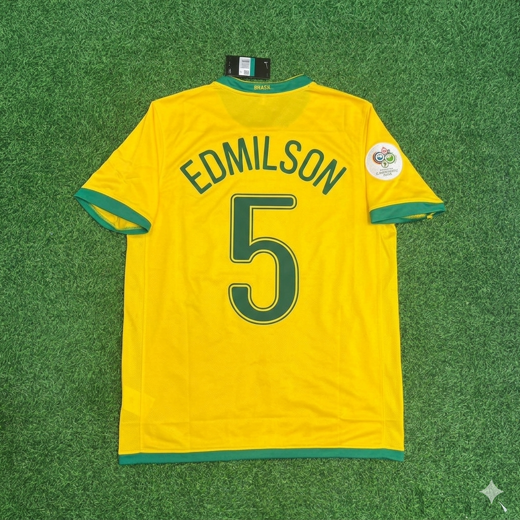 Edmilson #5 Brasilien 2006 WM Trikot
