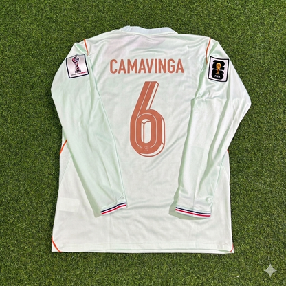 Eduardo Camavinga #6 France 2026 World Cup Away Long Sleeve Jersey