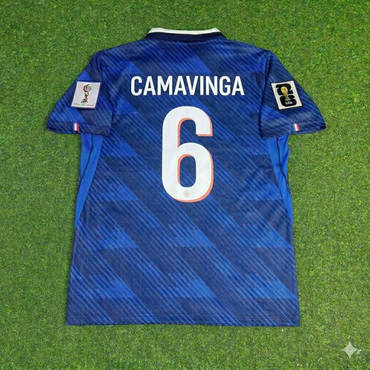 Eduardo Camavinga 6- France Home 2026 World Cup Blue Football Jersey