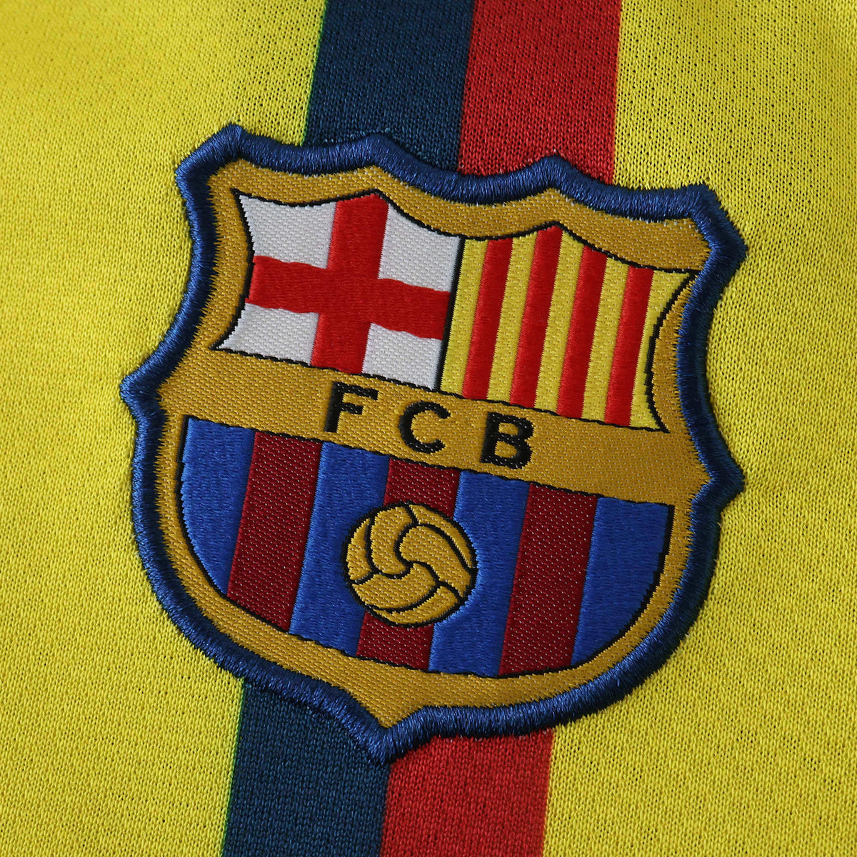 FC Barcelona 2008-2009 Season Away Kids Yellow Retro Football Jersey Trikot Maillot