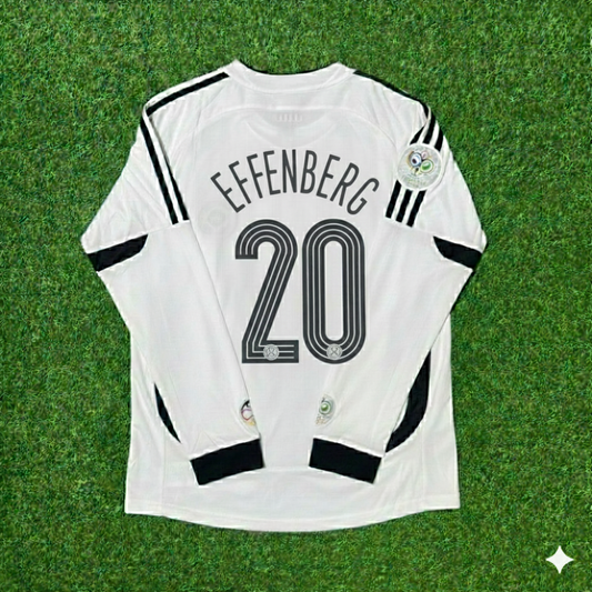 Stefan Effenberg Deutschland Weltmeisterschaft Langarm Weiß Retro Fußballtrikot