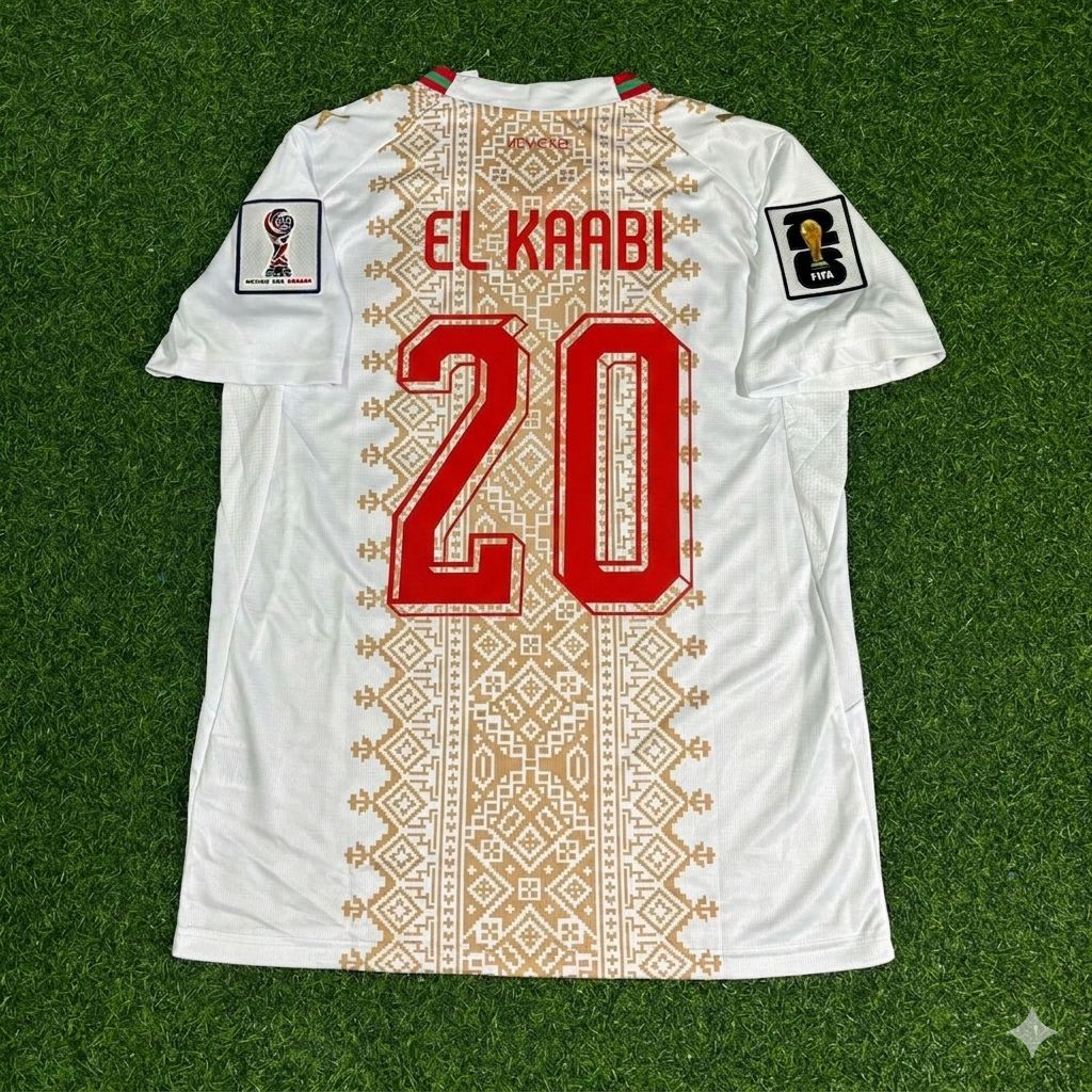 Ayoub El Kaabi Morocco 2026 World Cup Away Football Jersey